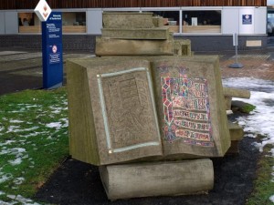 book sculpture | 'Pathways of Knowledge' by Colin Wilbourn, University of Sunderland