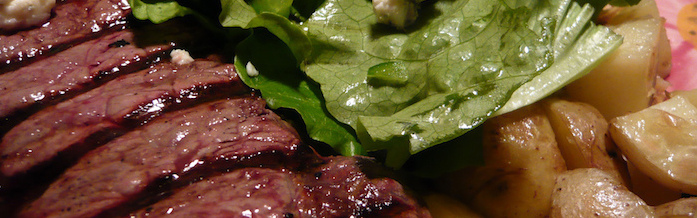 Red meat: steak dinner