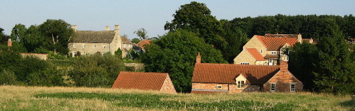 House landscape in Stroxton, Lincolnshire, UK