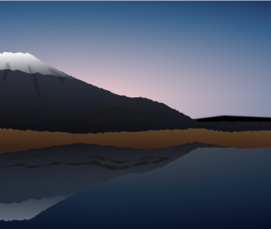 Japanese-style painting of Mt. Fuji