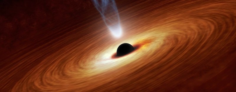 black hole in middle of galaxy